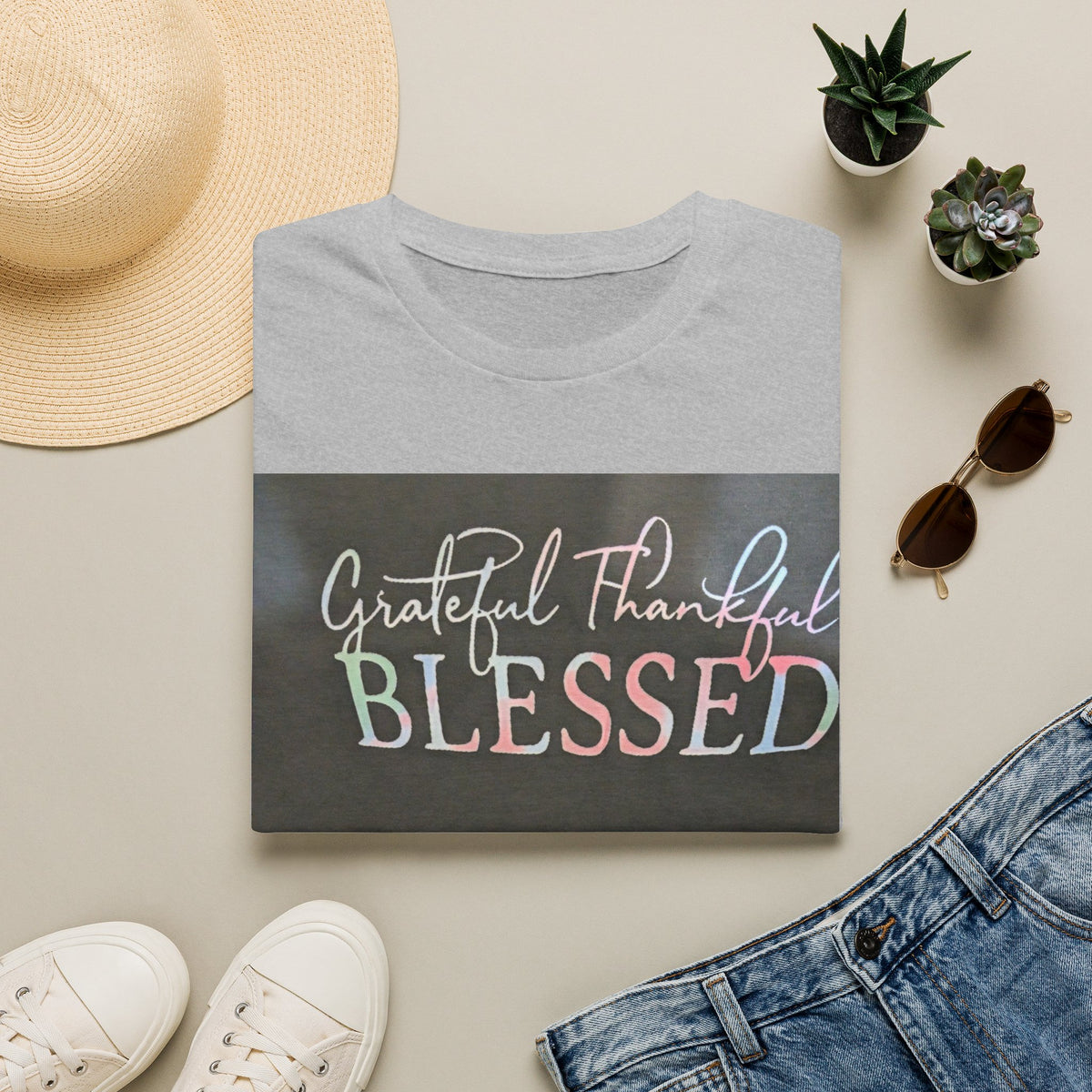 Grateful Thankful Blessed Graphic T-Shirt