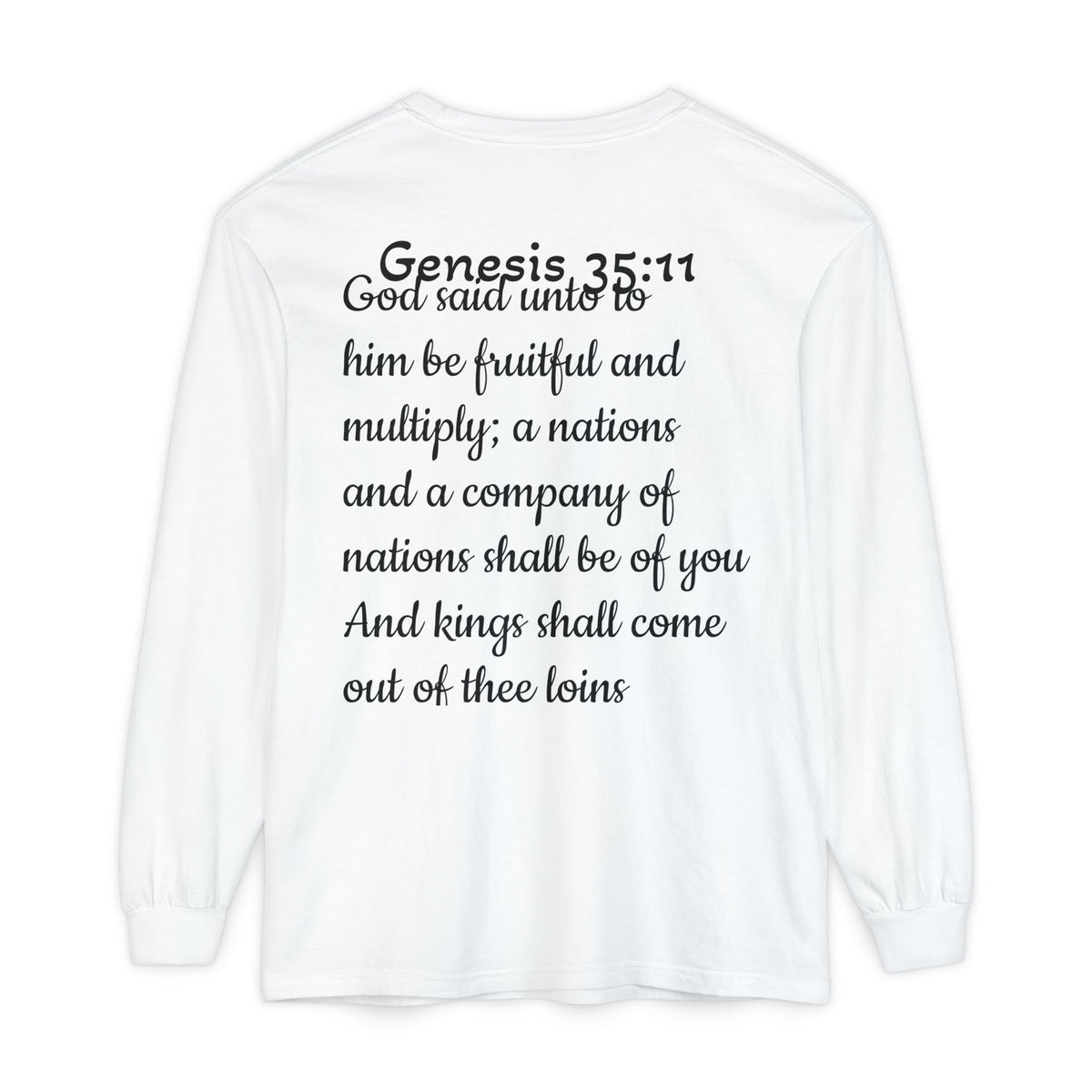 Long Sleeve T-Shirt — "Black Is Not My Nationality" Hebrew Israelite Faith Tee