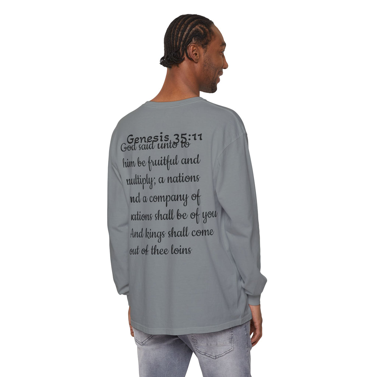 Long Sleeve T-Shirt — "Black Is Not My Nationality" Hebrew Israelite Faith Tee