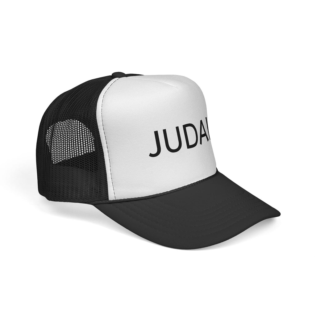 Judah Trucker Hat – Personalized Black & White Mesh Cap