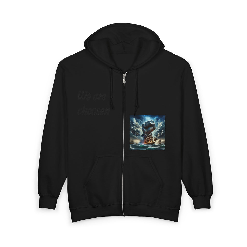 Strength in Unity Zip Hoodie – Storm Graphic Full-Zip Sweatshirt