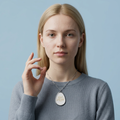 Oval Pendant Necklace — "God Provides" Inspirational Teardrop Locket