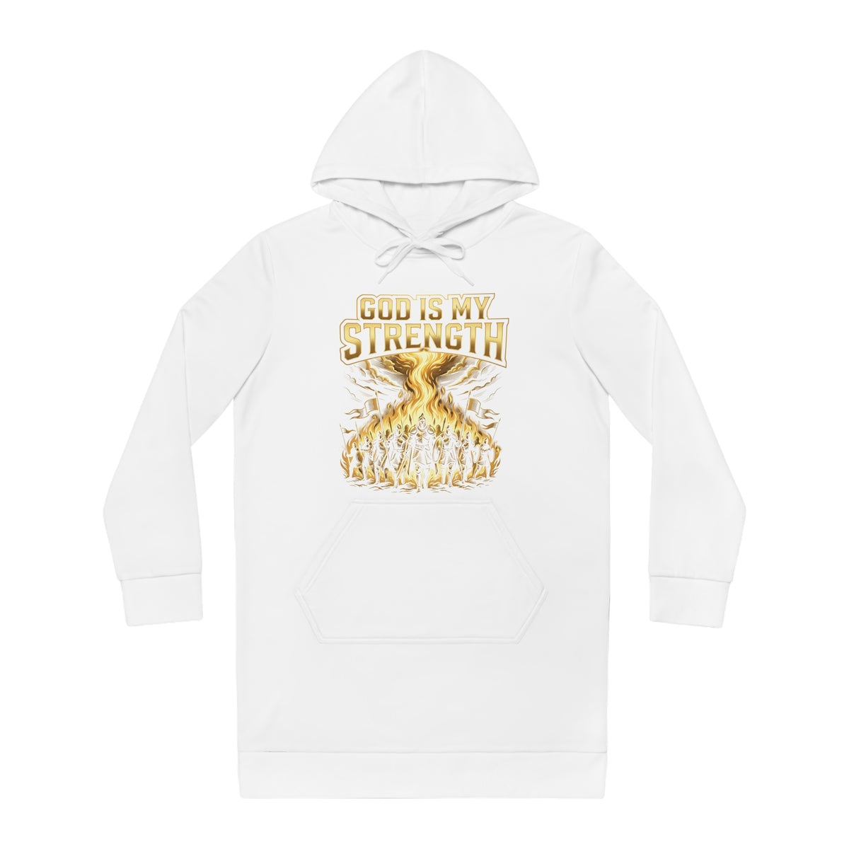 God Is My Strength Hoodie Dress — Women's Prayer Pullover