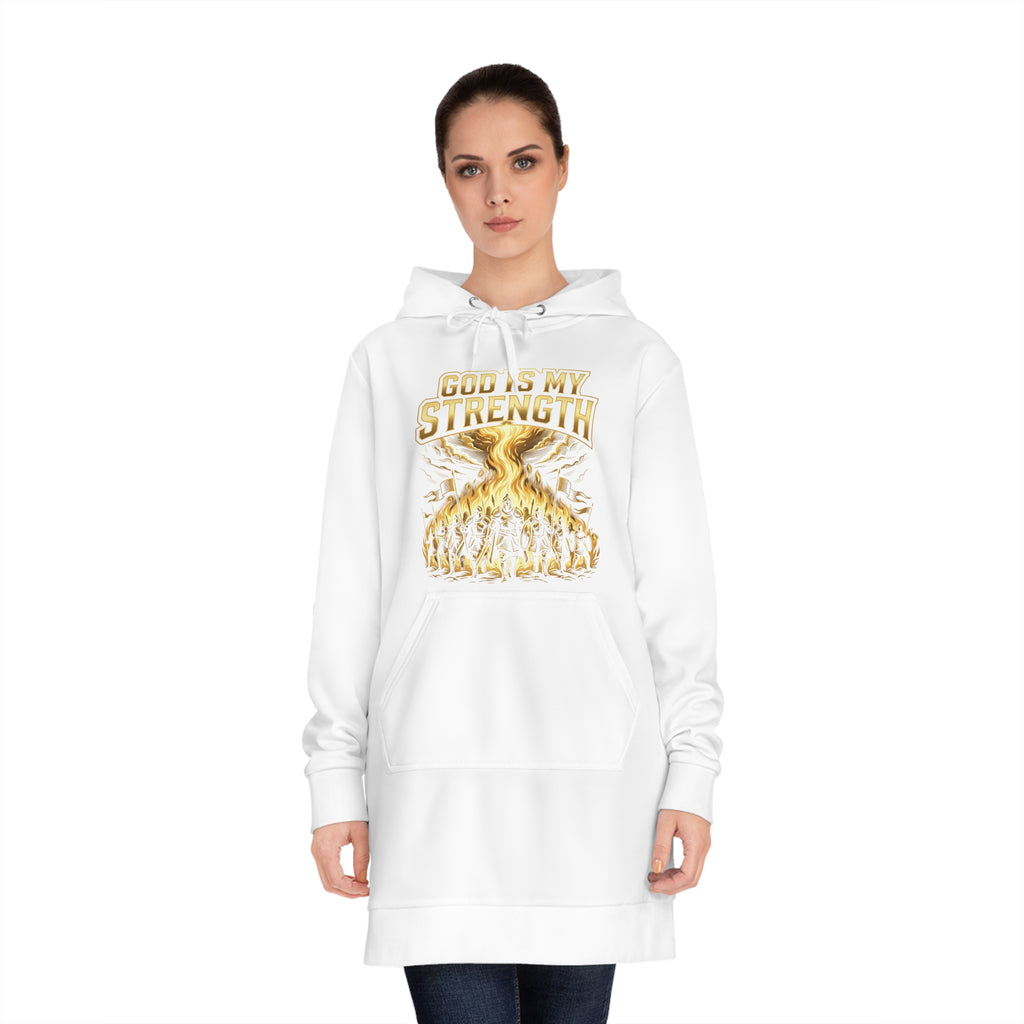 God Is My Strength Hoodie Dress — Women's Prayer Pullover