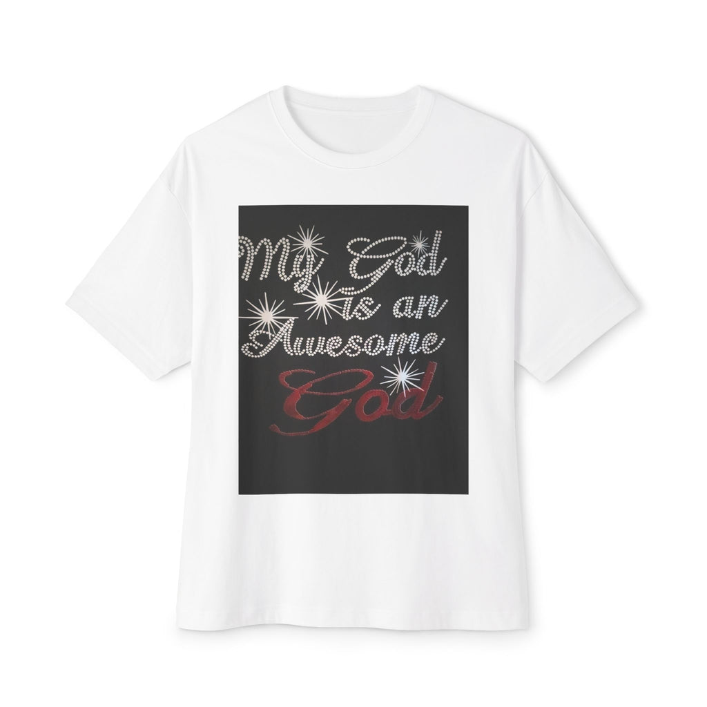 T-Shirt — "My God is an Awesome God" Rhinestone Graphic Tee