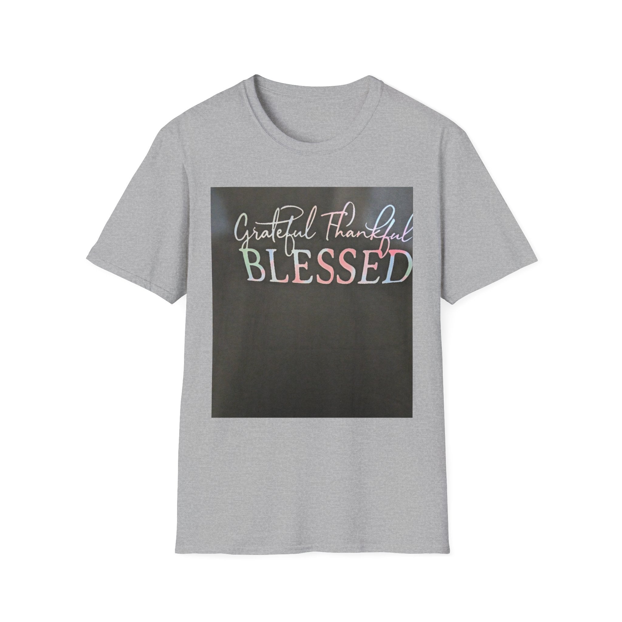 Grateful Thankful Blessed T-Shirt — Faith-Inspired Casual Tee