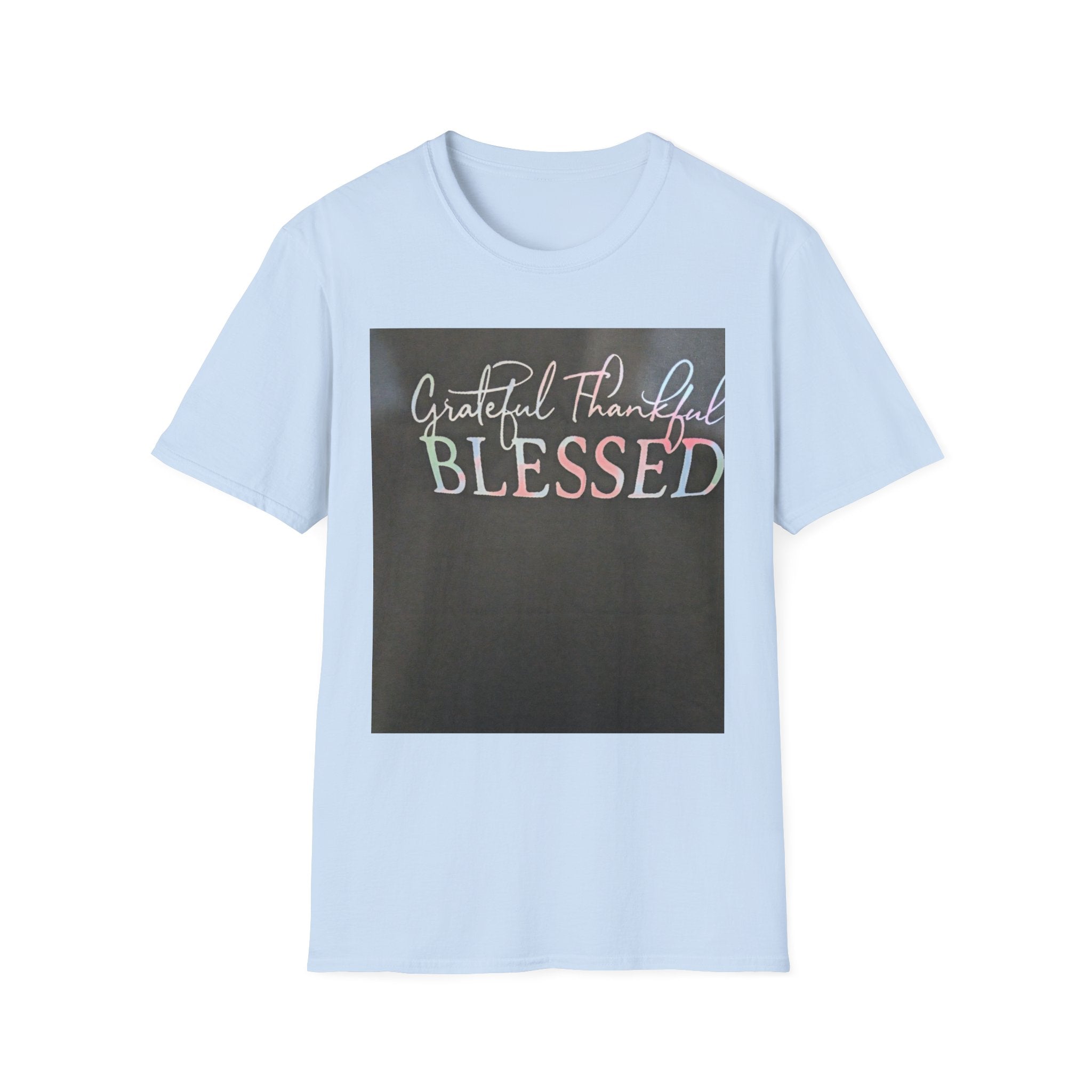 Grateful Thankful Blessed T-Shirt — Faith-Inspired Casual Tee
