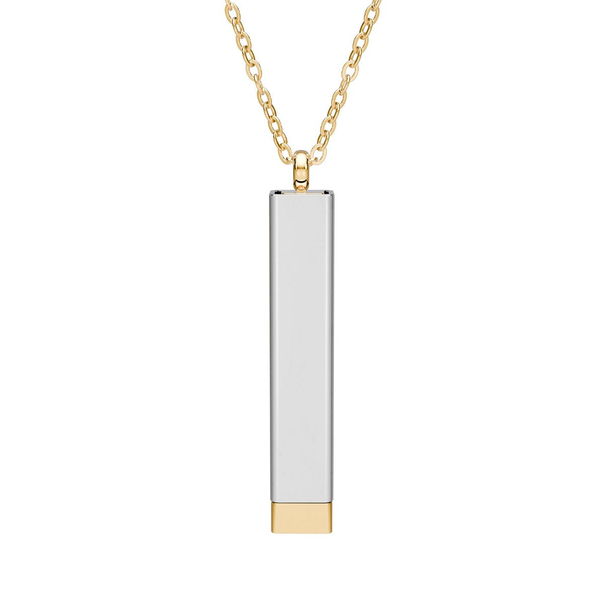 Hidden Message Sliding Bar Necklace — Engravable Secret Message Pendant