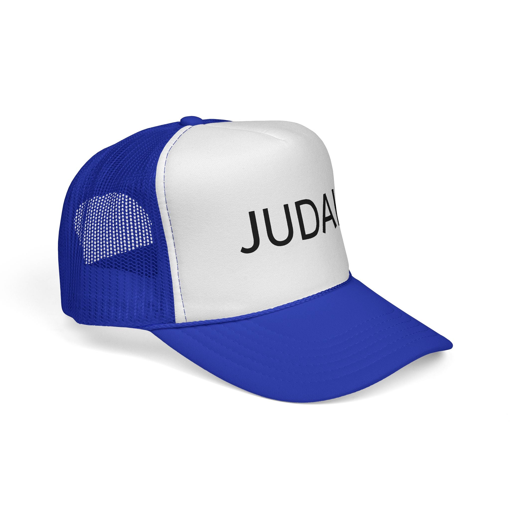 Judah Trucker Hat – Personalized Black & White Mesh Cap