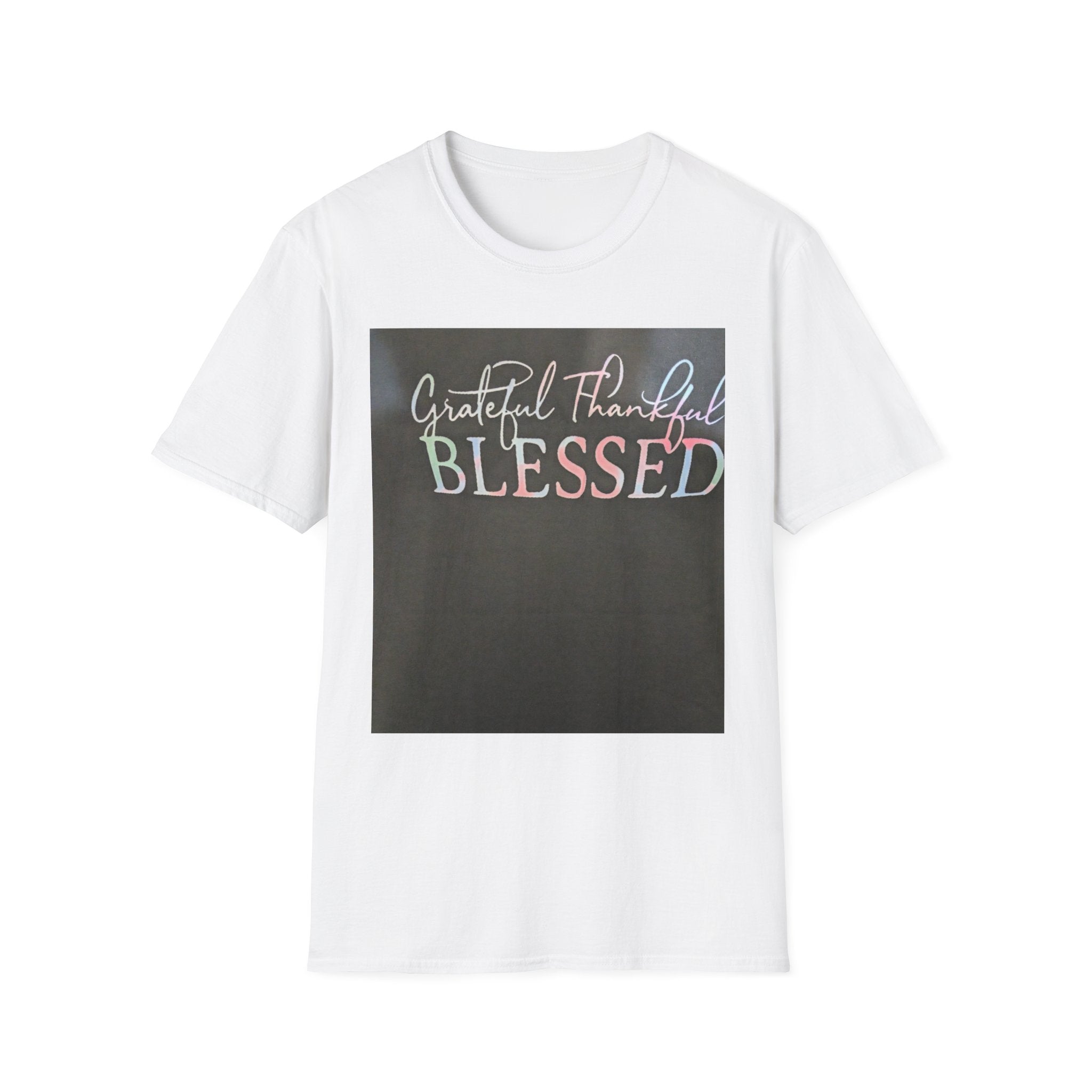 Grateful Thankful Blessed T-Shirt — Faith-Inspired Casual Tee