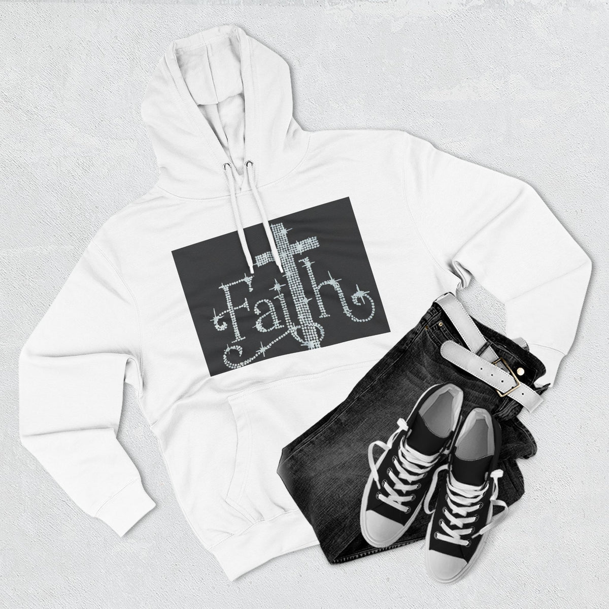 Faith Cross Hoodie — Inspirational Christian Pullover