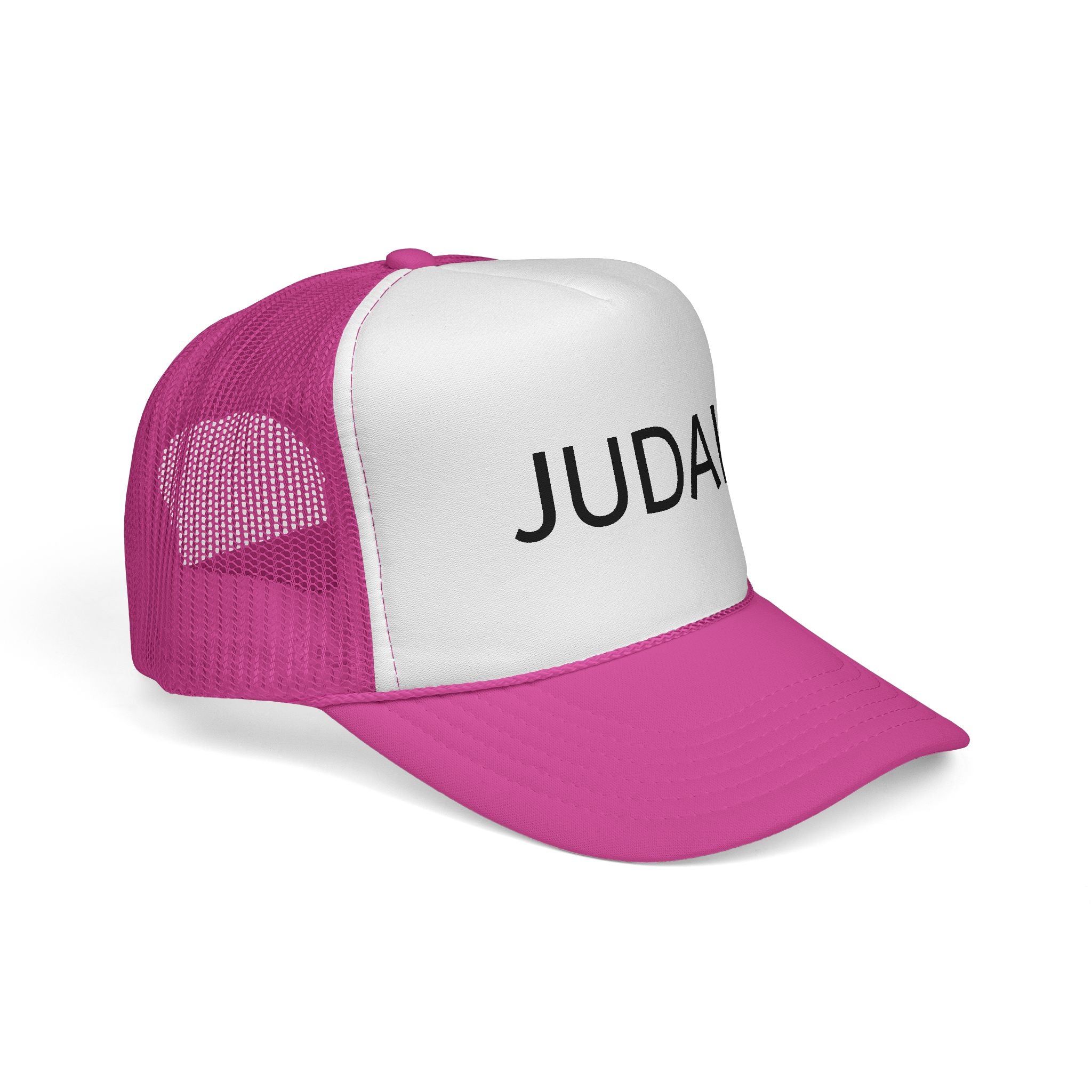 Judah Trucker Hat – Personalized Black & White Mesh Cap