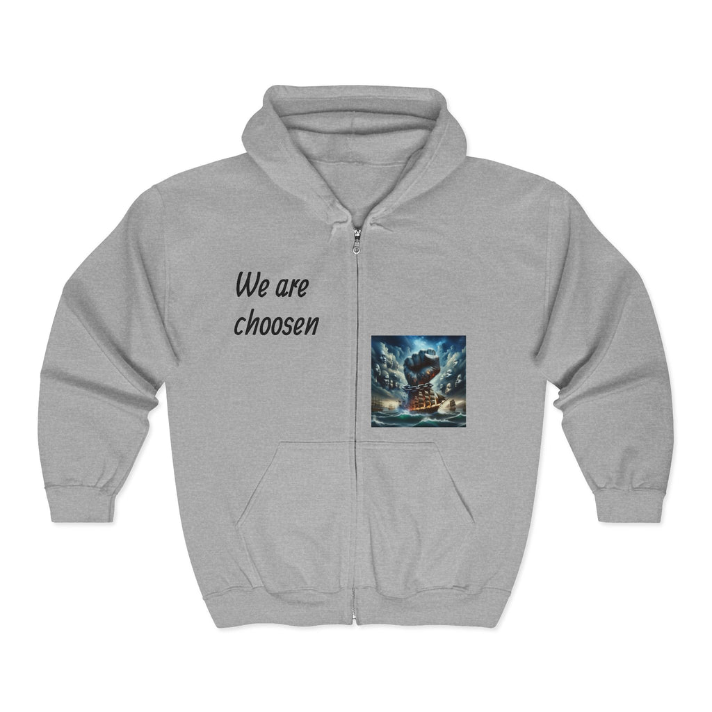 Strength in Unity Zip Hoodie – Storm Graphic Full-Zip Sweatshirt