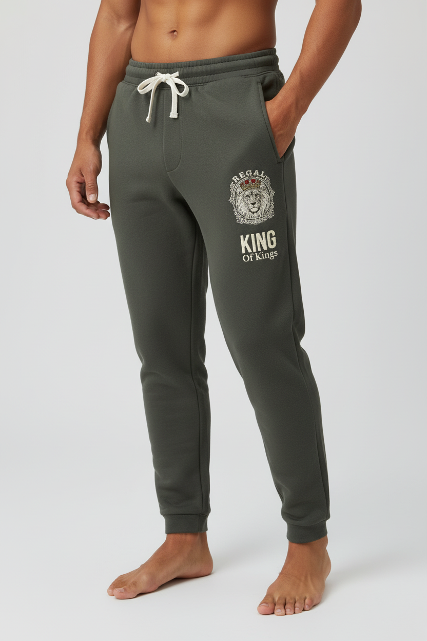 Embroidered Skull Jogger Close-Up