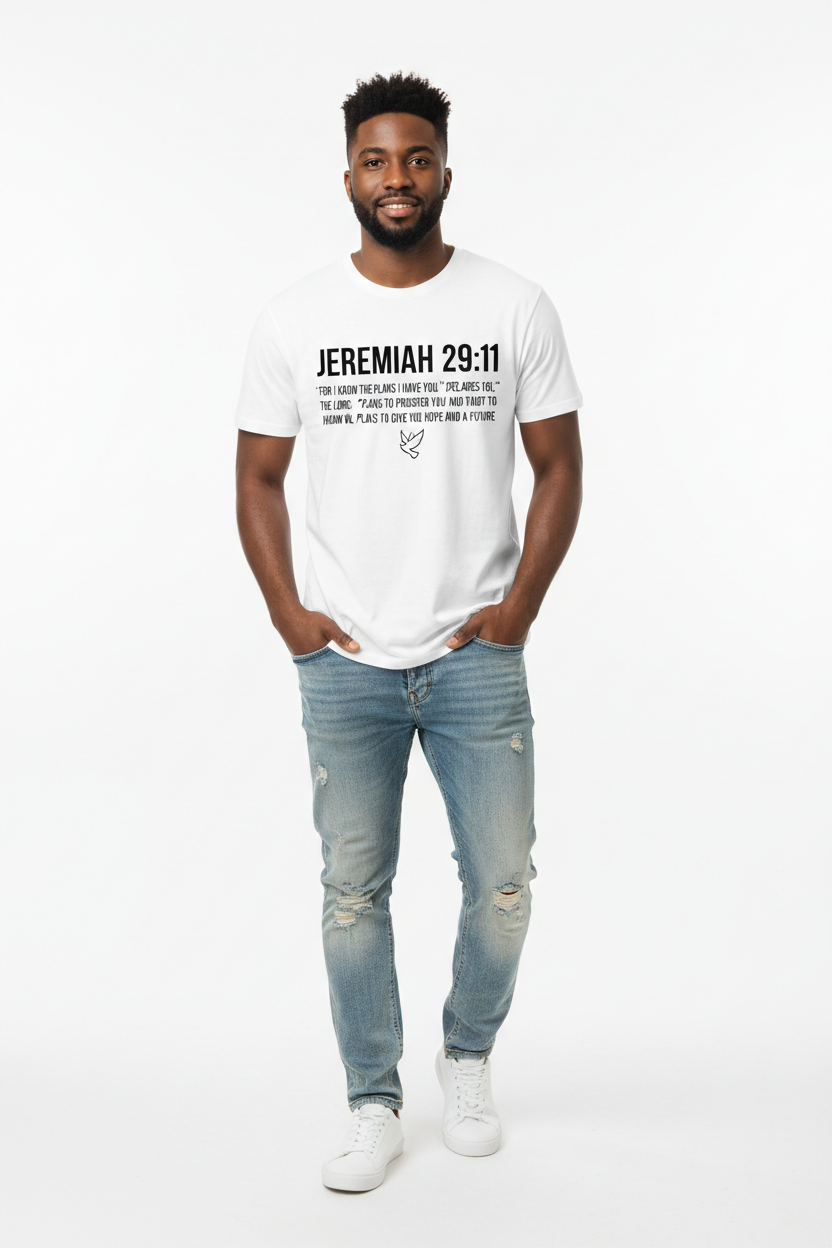 Jeremiah 29:11 T-Shirt - Young Black Man