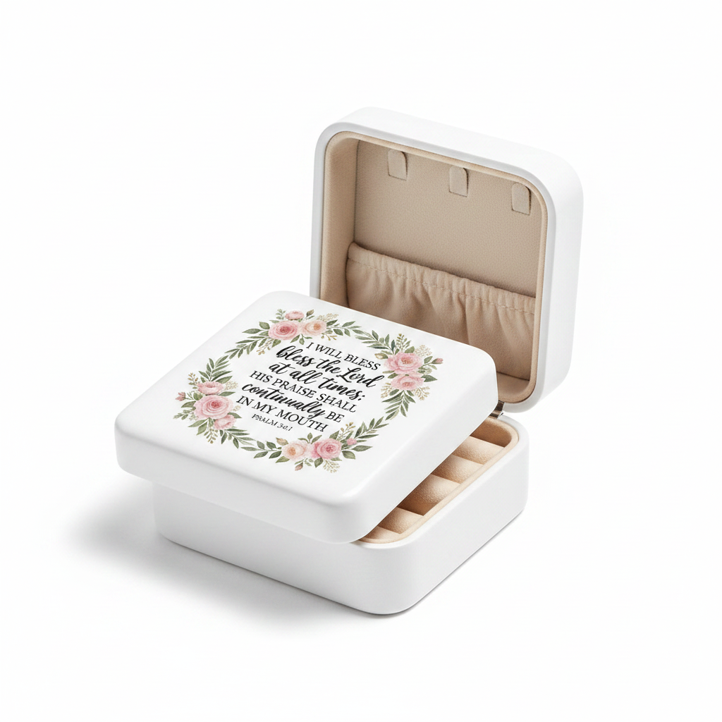 Jewelry Box Floral Psalm 34:1