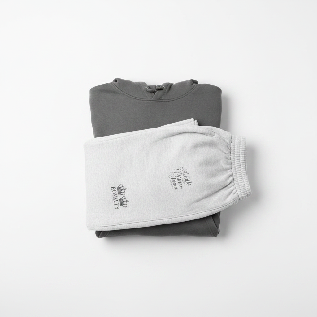 Sweatpants Folded on Hoodie — Styled Flat Lay